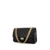Chanel 2.55 handbag in black quilted leather - 00pp thumbnail