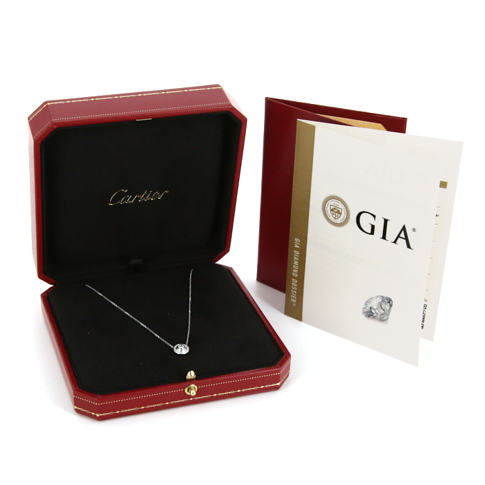 Cartier Cartier d'Amour necklace in white gold and diamonds - Detail D2