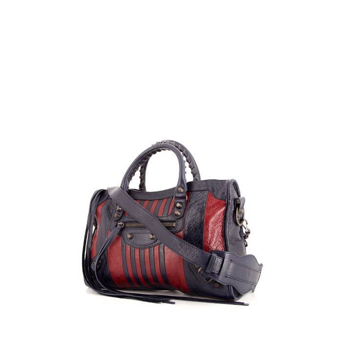 BALENCIAGA 443097 2WAYShoulder Bazaar shopper Handbag Red  white  blue  C  eBay