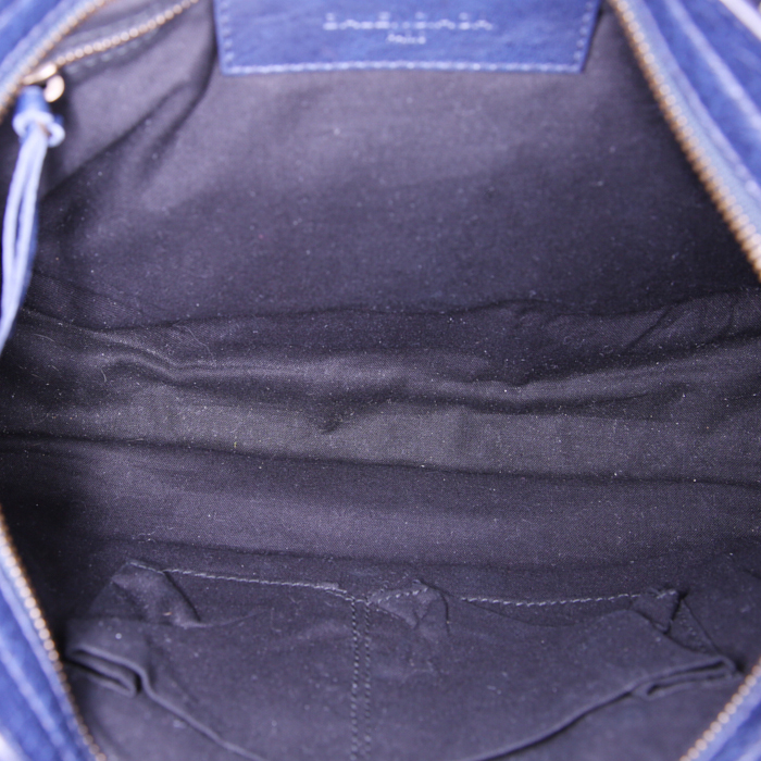 Sac à main Balenciaga Classic City en cuir bicolore bleu et rouge - Detail D3