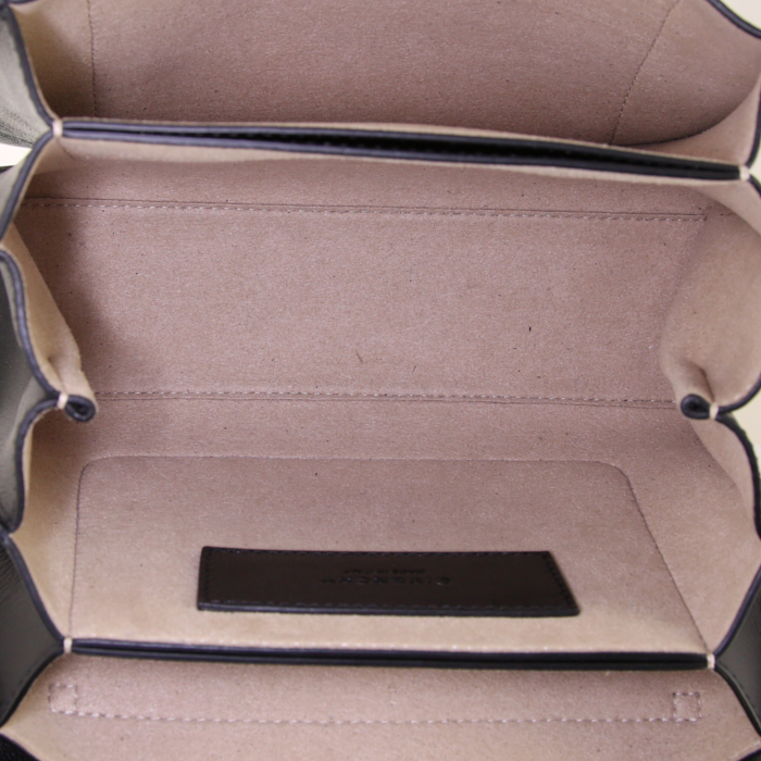 Bolso de mano Givenchy GV3 en ante negro y cuero negro - Detail D3