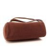 Hermes Herbag backpack in brown canvas and brown leather - Detail D4 thumbnail