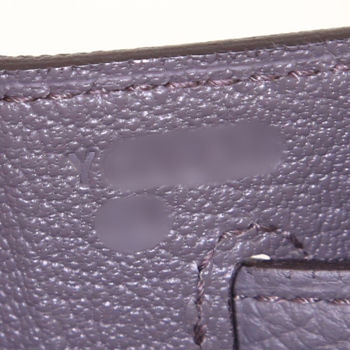Sac à main Hermes Kelly 32 cm en cuir togo gris étain - Detail D5