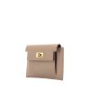 Portefeuille Hermès Kelly Pocket Compact en cuir epsom étoupe - 00pp thumbnail