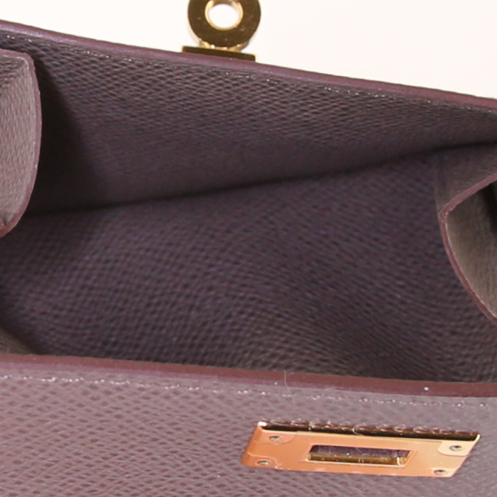 Hermès Kelly Pocket Compact wallet in etoupe epsom leather - Detail D2