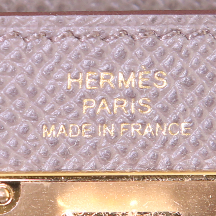 Billetera Hermès Kelly Pocket Compact en cuero epsom marrón etoupe - Detail D3