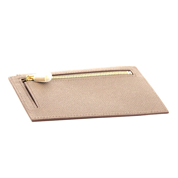 Hermès Kelly Pocket Compact wallet in etoupe epsom leather - Detail D4