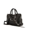 Balenciaga Metallic City Edge shoulder bag in black grained leather - 00pp thumbnail
