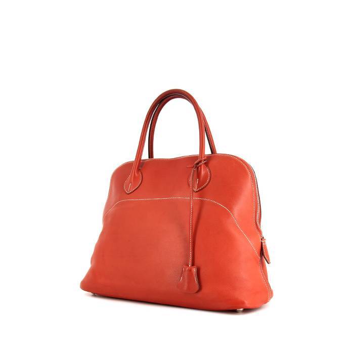 Hermes Bolide 35 cm handbag in red Swift leather - 00pp