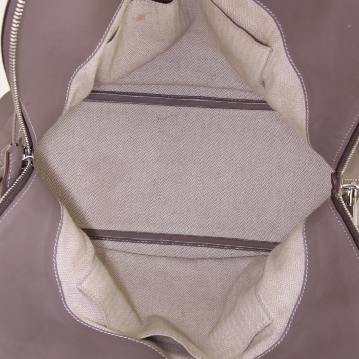 Sac à main Hermes Bolide 35 cm en cuir Swift étoupe - Detail D2