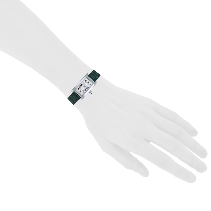 Orologio Cartier Tank Américaine in acciaio Ref : 4056 Circa 2018 - Detail D1