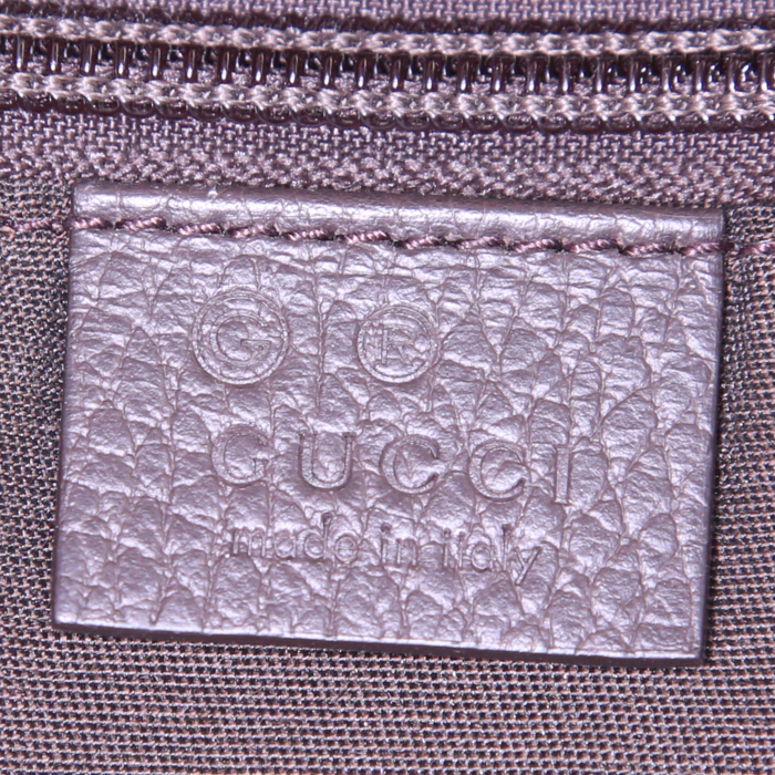 Sac à dos Gucci Vintage en toile monogram beige et marron - Detail D3