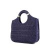 Dior Diorita handbag in blue braided leather - 00pp thumbnail