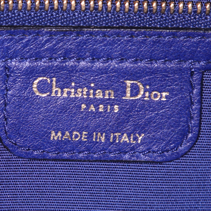 Dior Diorita handbag in blue braided leather - Detail D3
