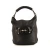 Burberry handbag in black leather - 360 thumbnail