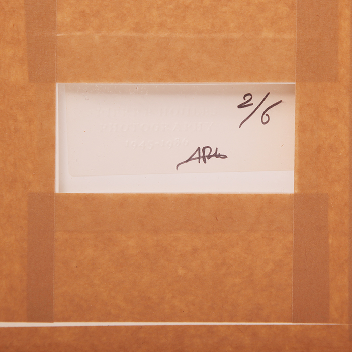 Pierre Houles, "Jean-Michel Basquiat in his studio in NYC 1982", framed photograph, signed and numbered