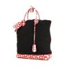 Bolso de mano Louis Vuitton Lockit Yayoi Kusama en lona Monogram negra y charol rojo - 00pp thumbnail