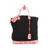 Bolso de mano Louis Vuitton Lockit Yayoi Kusama en lona Monogram negra y charol rojo - 360 thumbnail