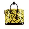 Louis Vuitton Lockit Kusama medium model handbag in yellow and black monogram patent leather - 360 thumbnail