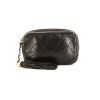 Chanel Vintage pouch in black quilted leather - 360 thumbnail