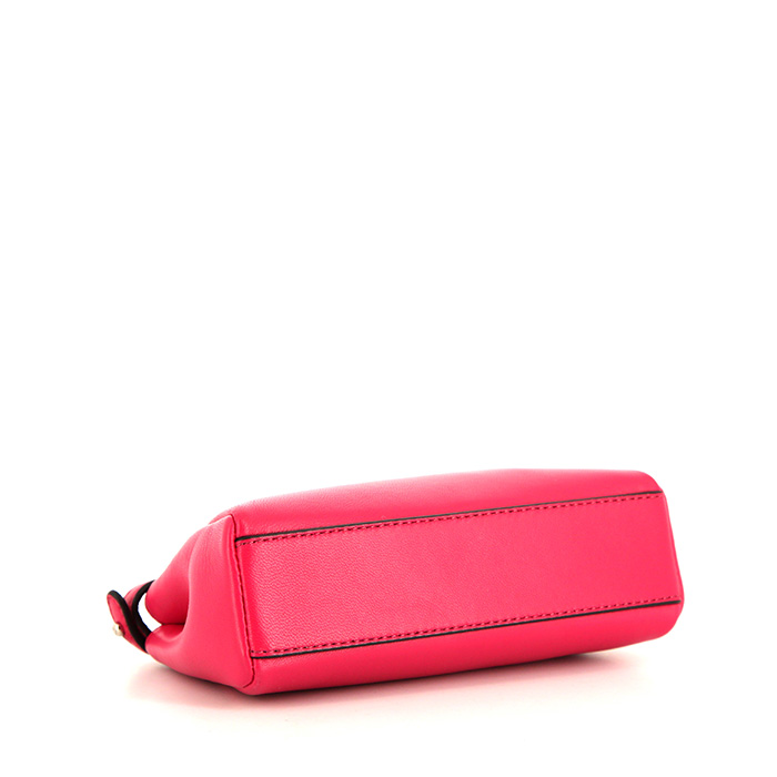 Fendi Peekaboo Mini Pocket shoulder bag in pink leather - Detail D5