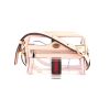 Borsa a tracolla Gucci Ophidia in plexiglas trasparente e pelle rosa - 360 thumbnail