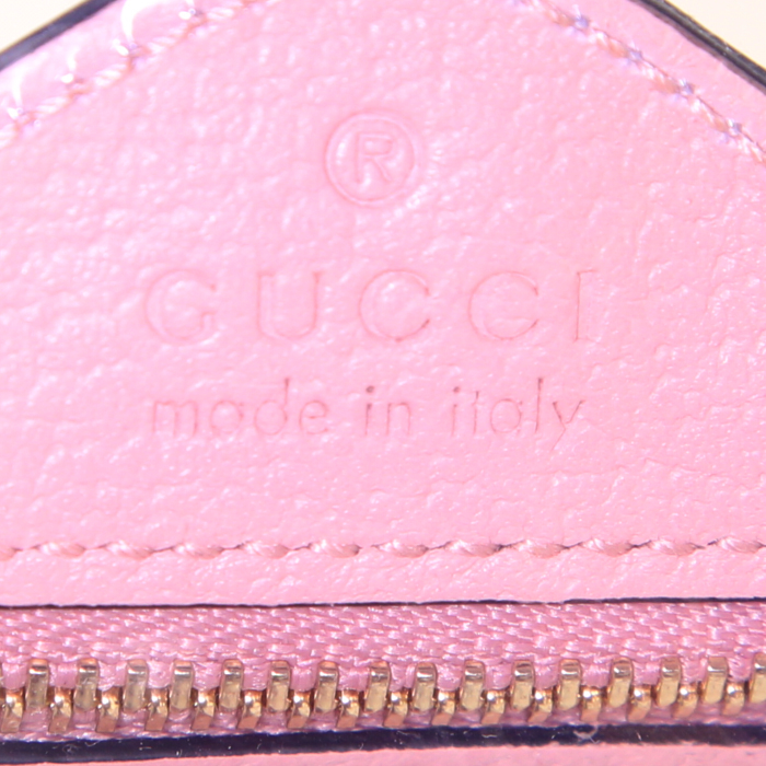 Gucci Ophidia shoulder bag in transparent plexiglas and pink leather - Detail D3