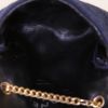 Chanel mini handbag in dark blue quilted jersey - Detail D2 thumbnail
