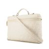 Fendi briefcase in white and grey monogram canvas and white leather - 00pp thumbnail