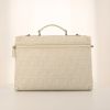 Fendi briefcase in white and grey monogram canvas and white leather - 360 thumbnail