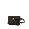 Chanel Pochette ceinture clutch-belt in black quilted leather - 00pp thumbnail