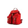 Prada backpack in red canvas and red leather - 00pp thumbnail