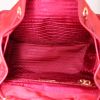 Prada backpack in red canvas and red leather - Detail D2 thumbnail