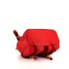 Mochila Prada en lona roja y cuero rojo - Detail D4 thumbnail