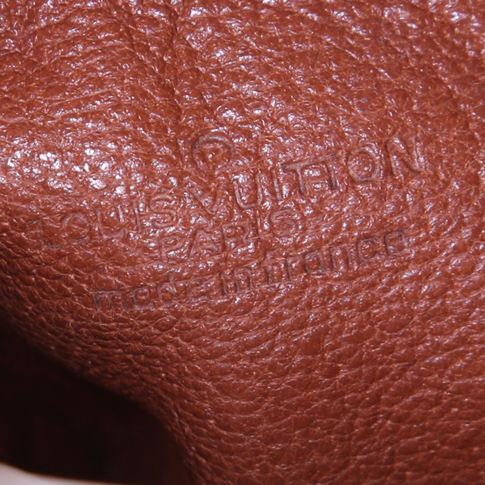 Sac à main Louis Vuitton Papillon en toile monogram marron et cuir marron - Detail D3