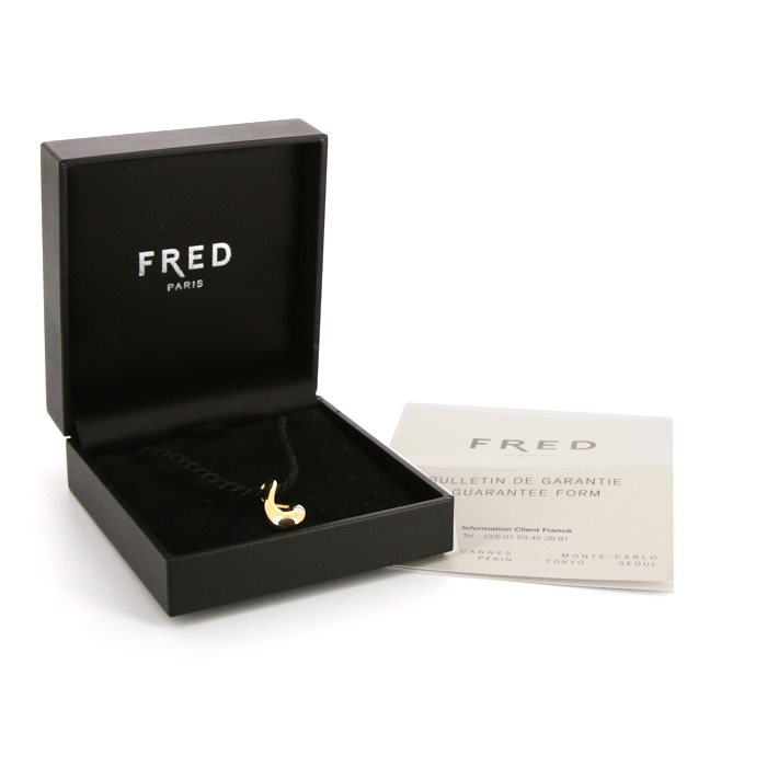 Fred Mouvementée pendant in yellow gold and diamond - Detail D2