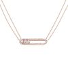 Messika Move necklace in pink gold and diamonds - 00pp thumbnail