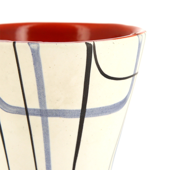 Small "Diabolo" vase in enamelled ceramic from the 1955’s, signed - Detail D1