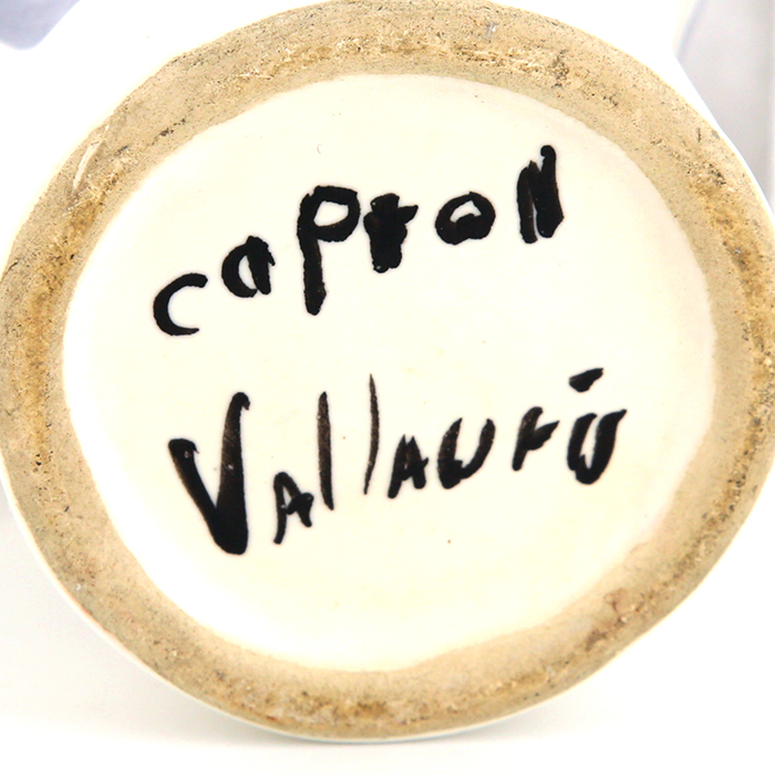 Small "Diabolo" vase in enamelled ceramic from the 1955’s, signed - Detail D2