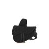 Bolso bandolera Dior Saddle en lona Monogram Oblique negra y cuero negro - 00pp thumbnail