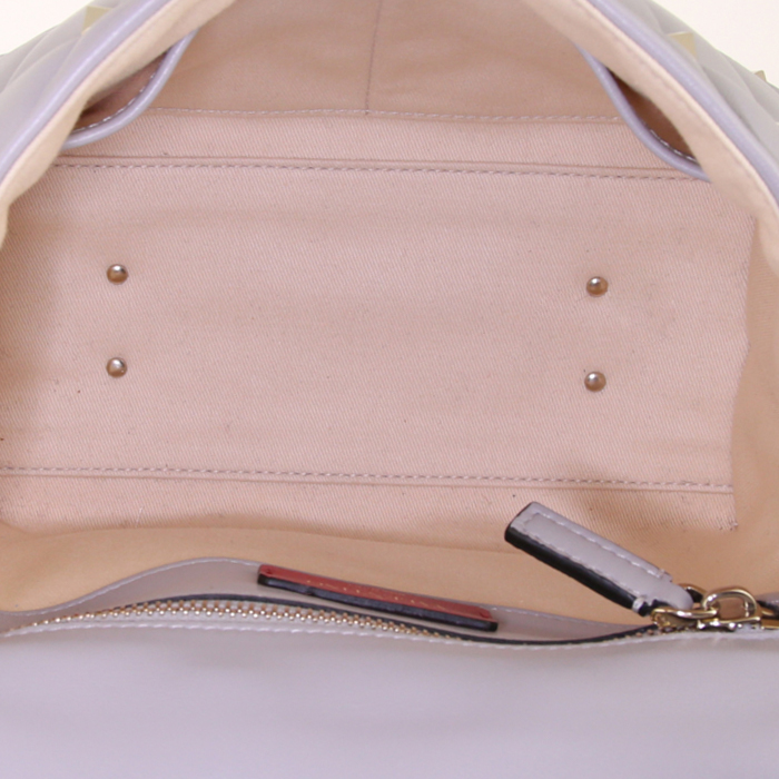 Valentino Garavani handbag in grey leather - Detail D3
