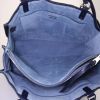 Bolso de mano Prada Etiquette en lona denim azul - Detail D3 thumbnail