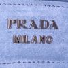 Bolso de mano Prada Etiquette en lona denim azul - Detail D4 thumbnail