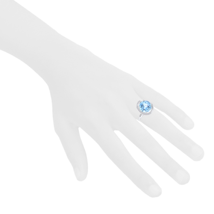 Mauboussin Toi Le Printemps ring in white gold,  topaz and diamonds - Detail D1