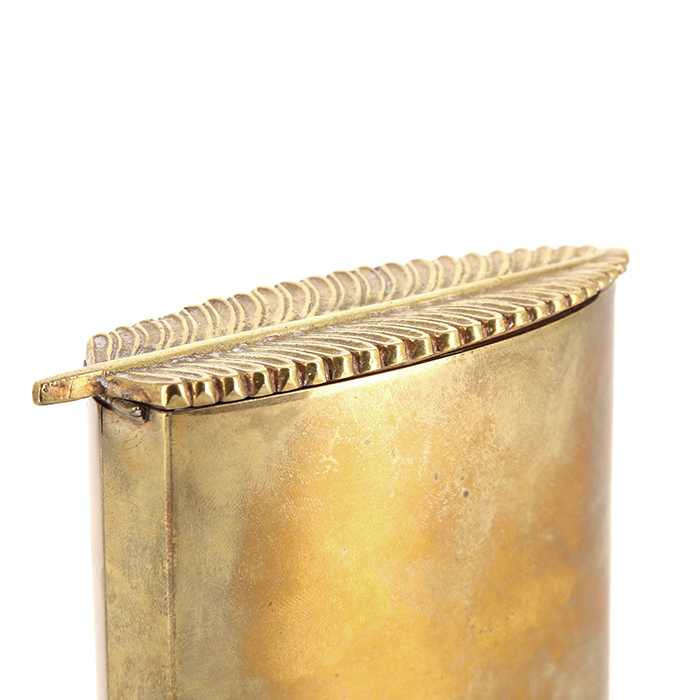 Line Vautrin, rare "Plume" (feather) gilt bronze box, from the 1940’s, signed - Detail D2