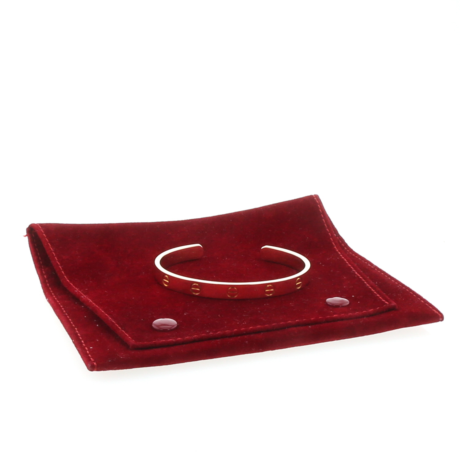 Cartier Love ouvert bracelet in pink gold, size 17 - Detail D2