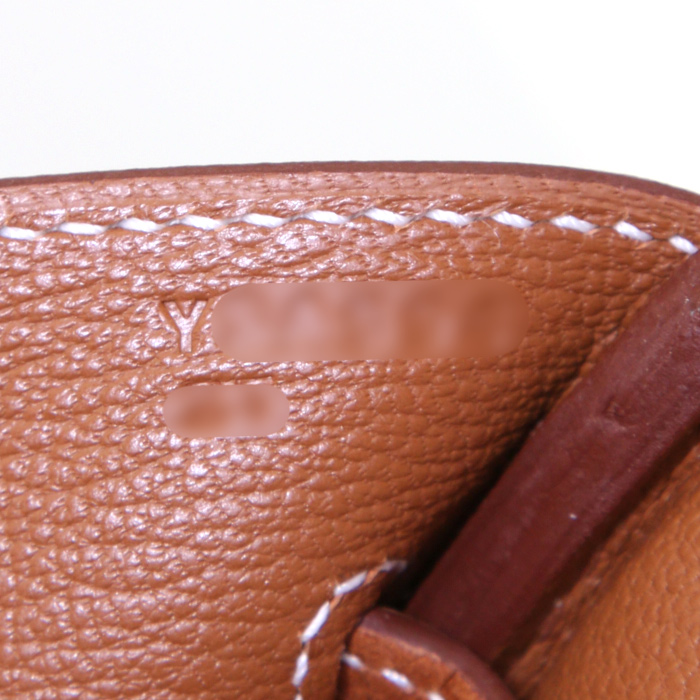 Bolso de mano Hermes Birkin 30 cm en cuero Barenia rojizo - Detail D4