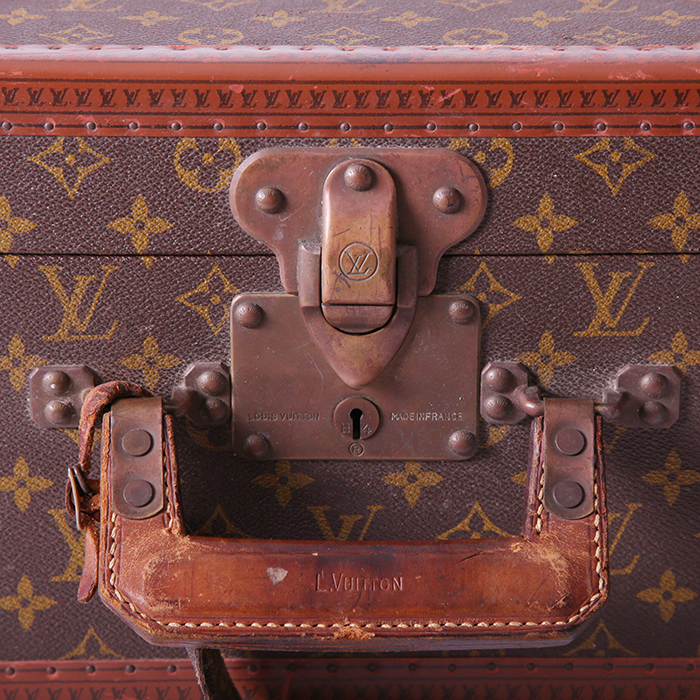 Louis Vuitton Braken suitcase in monogram canvas and natural leather - Detail D4