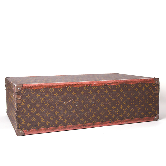Louis Vuitton Braken suitcase in monogram canvas and natural leather - Detail D5