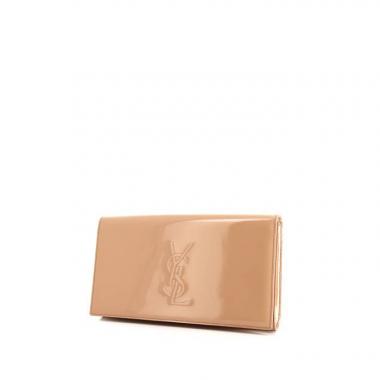 pochette yves saint laurent chyc en cuir violet